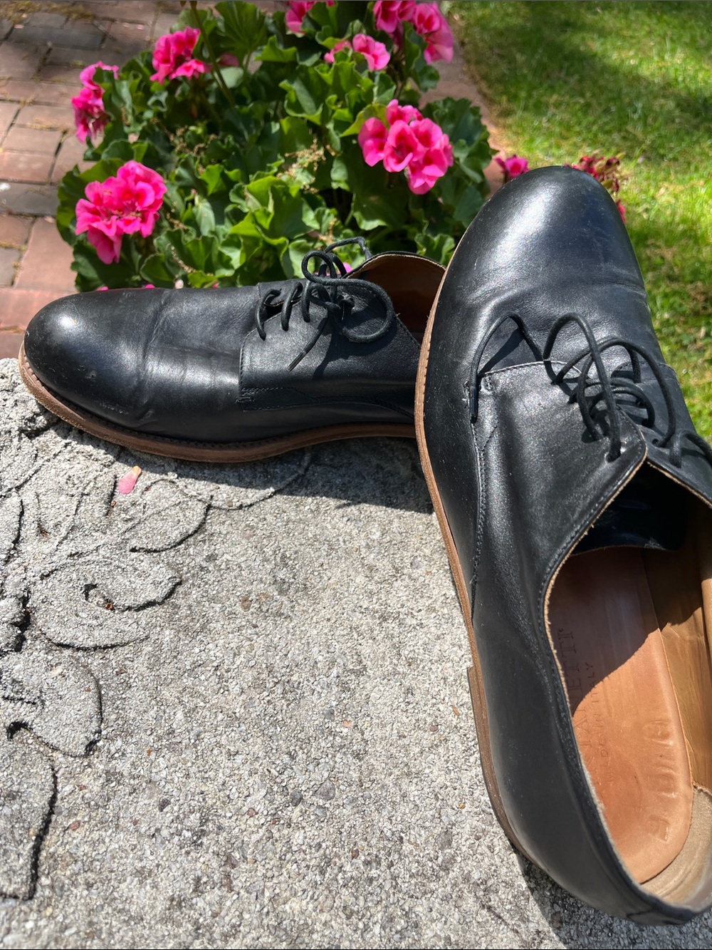 Pantanetti Italian Leather Black Leather Derby Oxfords